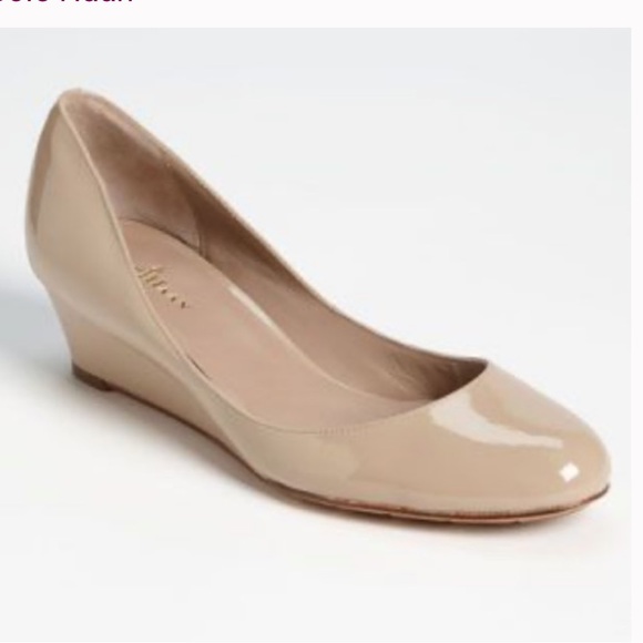 Cole Haan Nike Air Talia Beige Wedge 6.5/7 - Picture 1 of 10